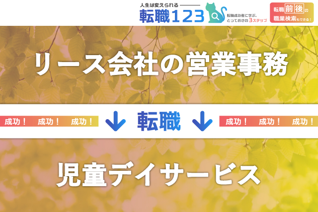 リース会社の営業事務から児童デイサービスへ転職