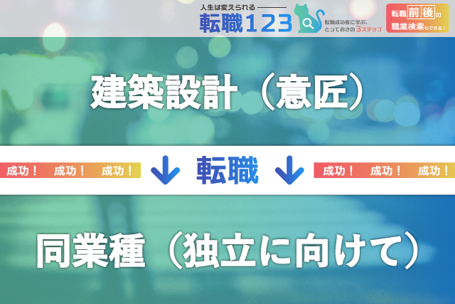 建築設計（意匠）の同業種転職！