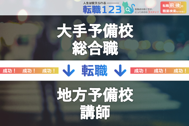 「塾講師JAPAN」で大手予備校の総合職から地方予備校の講師へ！